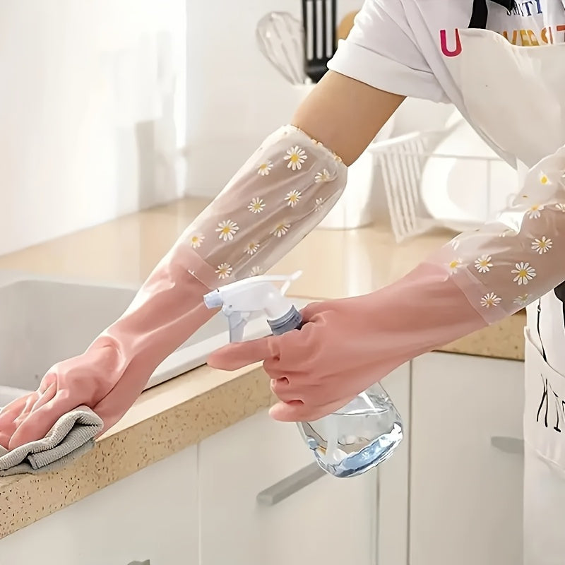 Essential for home use, these lightweight PVC waterproof cleaning gloves are non-slip and alcohol-free. Perfect for kitchen, bathroom, living room, and bedroom use, they are a multi-functional household essential.