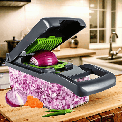 The 15-in-1 Multi-Purpose Food Processor Attachment is a versatile tool for your kitchen. Slice, shred, and grate vegetables like carrots, potatoes, and radishes with ease. Perfect for hotels and home kitchens, this attachment is a must-have for holiday