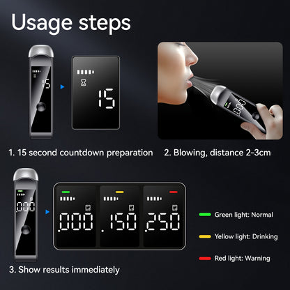 Professional rechargeable breathalyzer tester for alcohol.