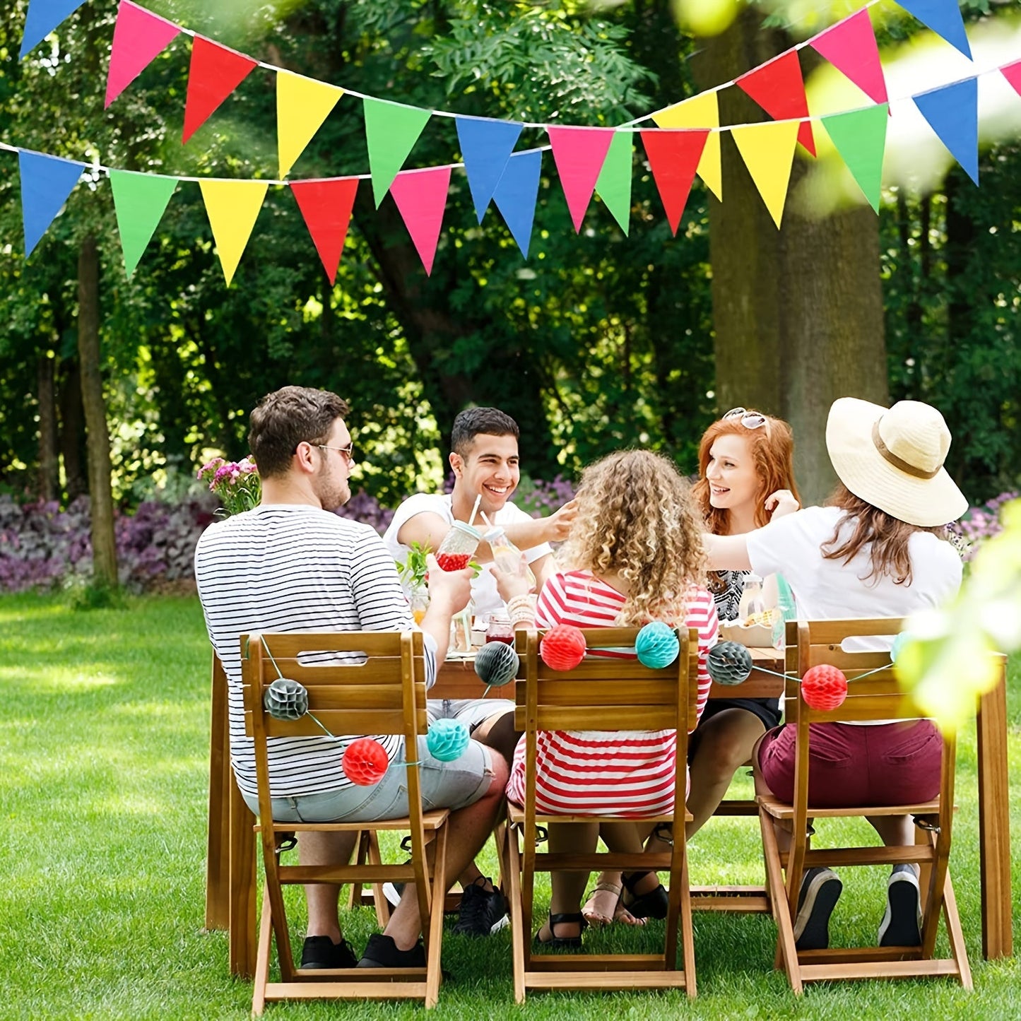 Colorful Flag measuring 260Ft - Ideal for Party Festivities and Store Ornamentation!