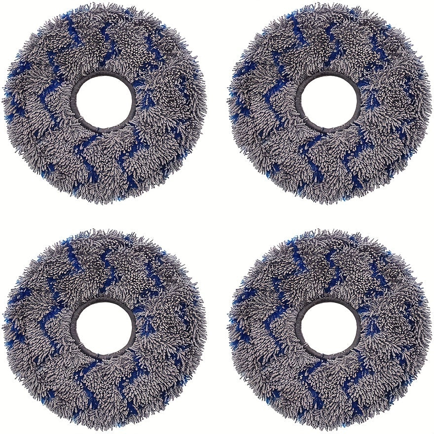 Get the Ecovacs 4-Pack of Washable Microfiber Mop Pads, designed to work with the Deebot X1, T10 Turbo, X2, and T20 Robot Vacuum Cleaners. These reusable floor cleaning cloths will keep your floors sparkling clean with ease.