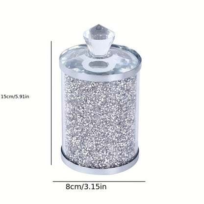 One piece Crystal Diamond Storage Jar made from Borosilicate Glass - perfect for storing tea.