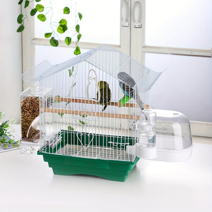 1 ClearView Automatic Bird Feeder for Budgies, Canaries, Cockatiels, Finches - Transparent, No-Spill, No-Mess, Durable Plastic, Easy Assembly, No Electricity Required