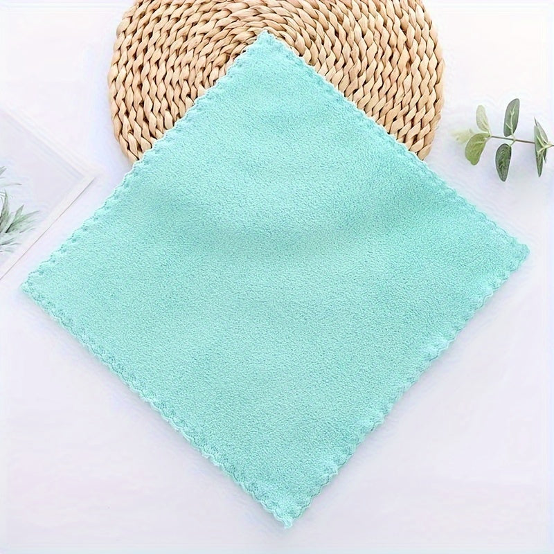 Soft, absorbent face towels in rustic style, perfect for bathroom and kitchen use. Made of durable microfiber fabric, 24.89x24.89 cm in size, 280gsm polyester material.