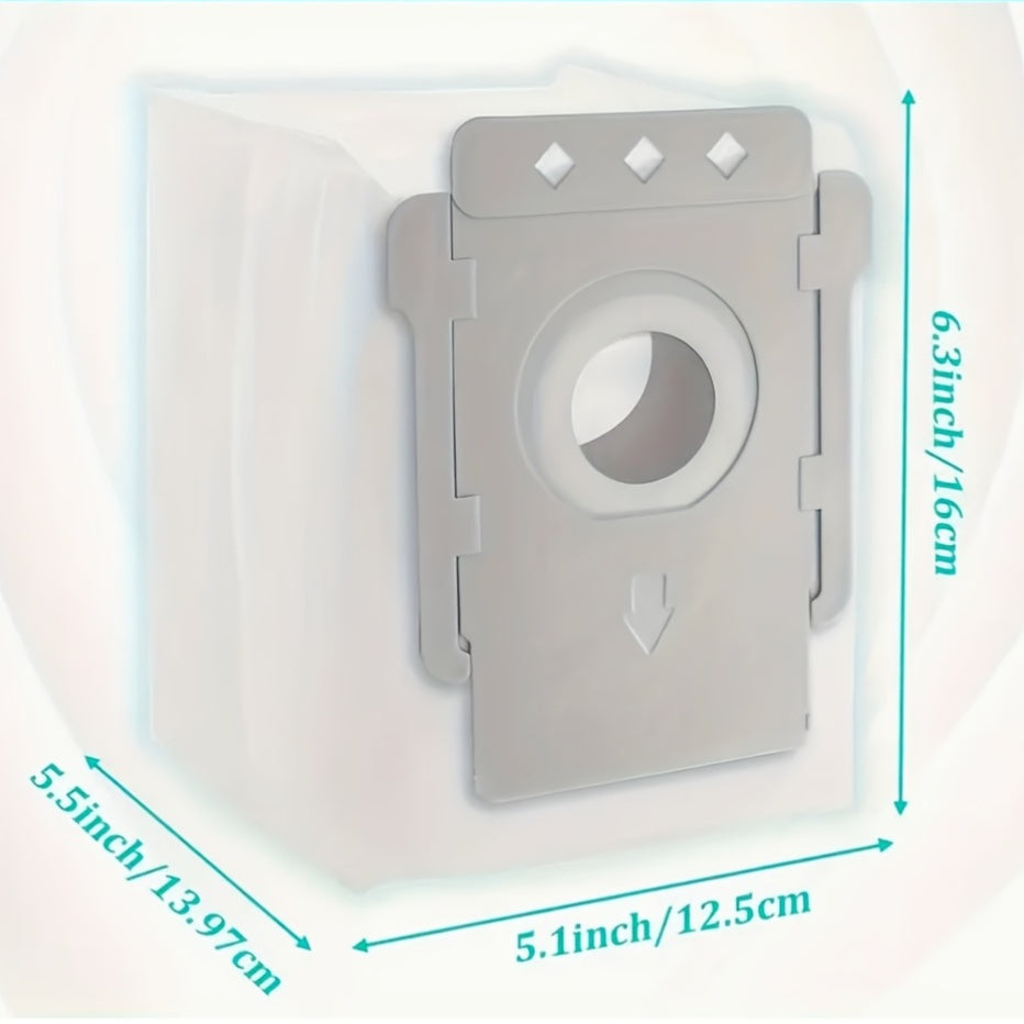 Replacement dust bags for iRobot Roomba, compatible with various models, featuring high-efficiency cloth filtration for optimal dust blocking. Suitable for i3, i4, S9, E5, and E6 models.