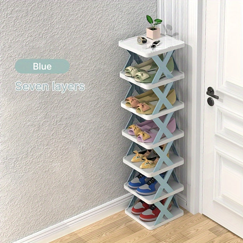 A Convenient Multi-Layer Shoe Rack with Space-Saving Foldable Design - Simple Assembly, Suitable for Any Room