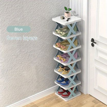 A Convenient Multi-Layer Shoe Rack with Space-Saving Foldable Design - Simple Assembly, Suitable for Any Room