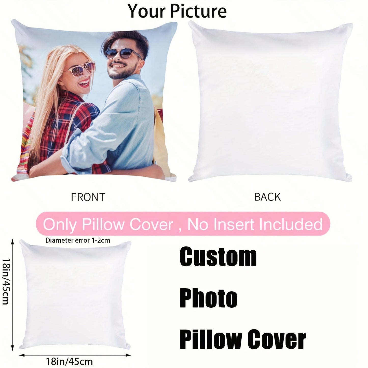 Give the perfect Christmas gift to pet lovers with our Custom Personalized Pet Photo Throw Pillow Cover! Made with a soft polyester blend and measuring 45.72x45.72 cm, this single-side print pillow cover is ideal for dog and cat enthusiasts. Customize it