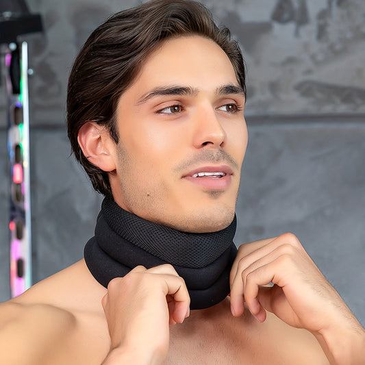 Christmas Gift: Neck Brace for Neck Pain and Support, Foam Cervical Collar for Sleeping, Vertebral Whiplash Wrap for Alignment and Stability, Neck Support Brace for Pressure Relief for Women and Men, Neck Collar for Post-Whiplash or Injury, 9.4cm Depth