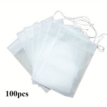 100 tea bags, including pumping lines, traditional Chinese medicine decoction bags, non-woven seasoning soup slag bags