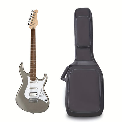 12mm black thickened electric guitar storage bag with fixed head, suitable for electric bass, waterproof, dustproof, shockproof, and portable.