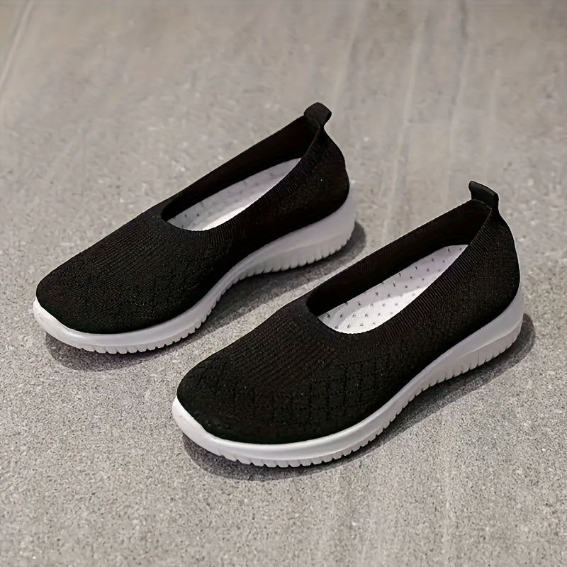 Women's lightweight, breathable slip-on sneakers with PVC sole, EVA insole, and round toe mesh for all seasons.