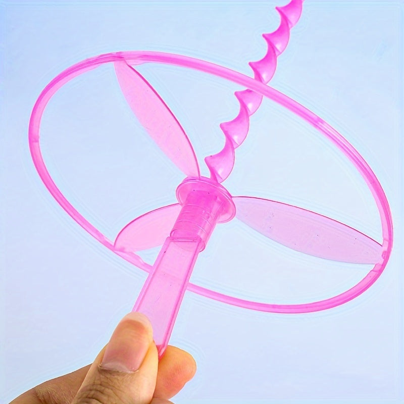 40 pieces pack of Flying Fairy hand push and rotate disc helicopter toy, perfect for outdoor camping and lawn games. Ideal for parties, festivals, and birthdays.