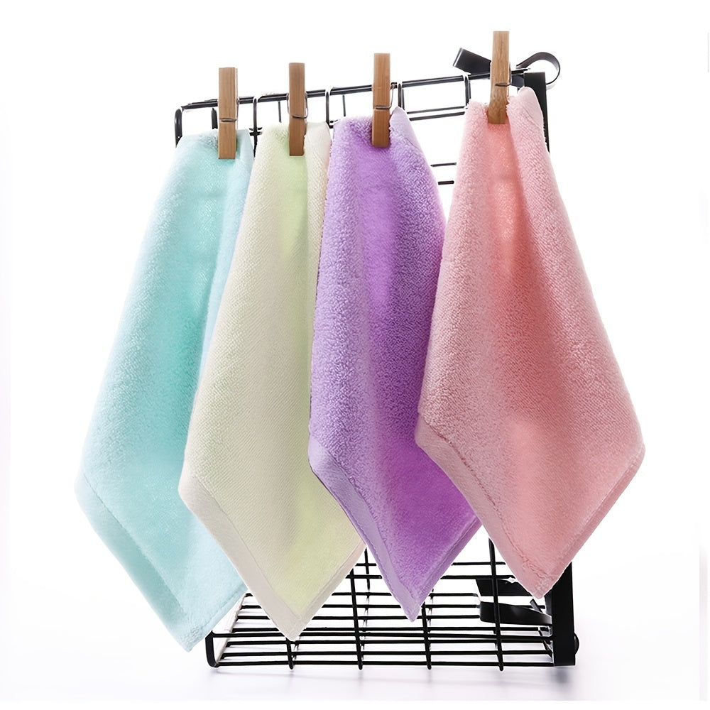 Soft cotton washcloths in 1 or 4 packs, perfect for face and bathroom use. Size -24.89*24.89cm.