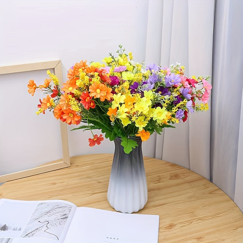 Realistic artificial daisy flower arrangement for home decor, weddings, and gifts.