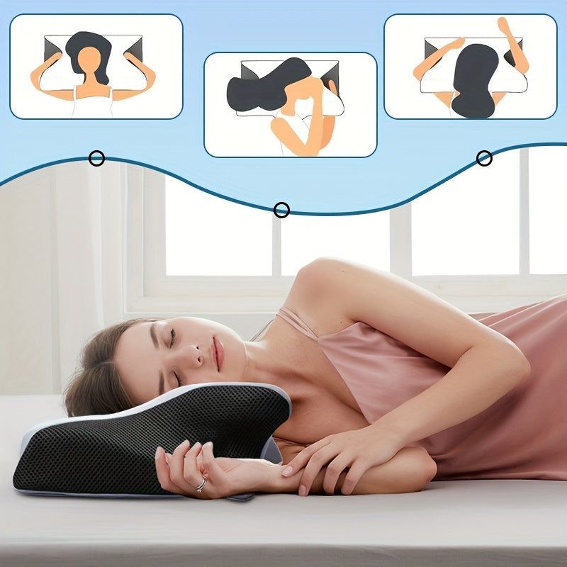 Gift your elderly parents with the perfect present this Christmas - an Ergonomic Orthopedic Neck Support Cushion. This memory foam cushion provides compressible cervical pain relief for back and side sleepers, promoting correct spinal alignment. The