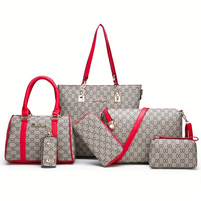 New fashion six-piece set handbag for spring and summer with one-shoulder design and large capacity