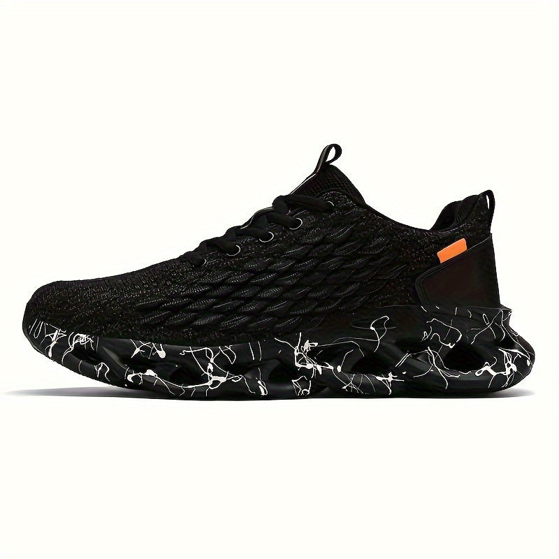 Men's Woven Knit Breathable Running Shoes for Outdoor Activities