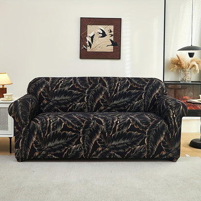 All-season sofa cover with stretchable fabric and anti-slip stick. Features modern print design, machine washable and fits single to four-seater sofas. Anti-dirt and dust-proof.