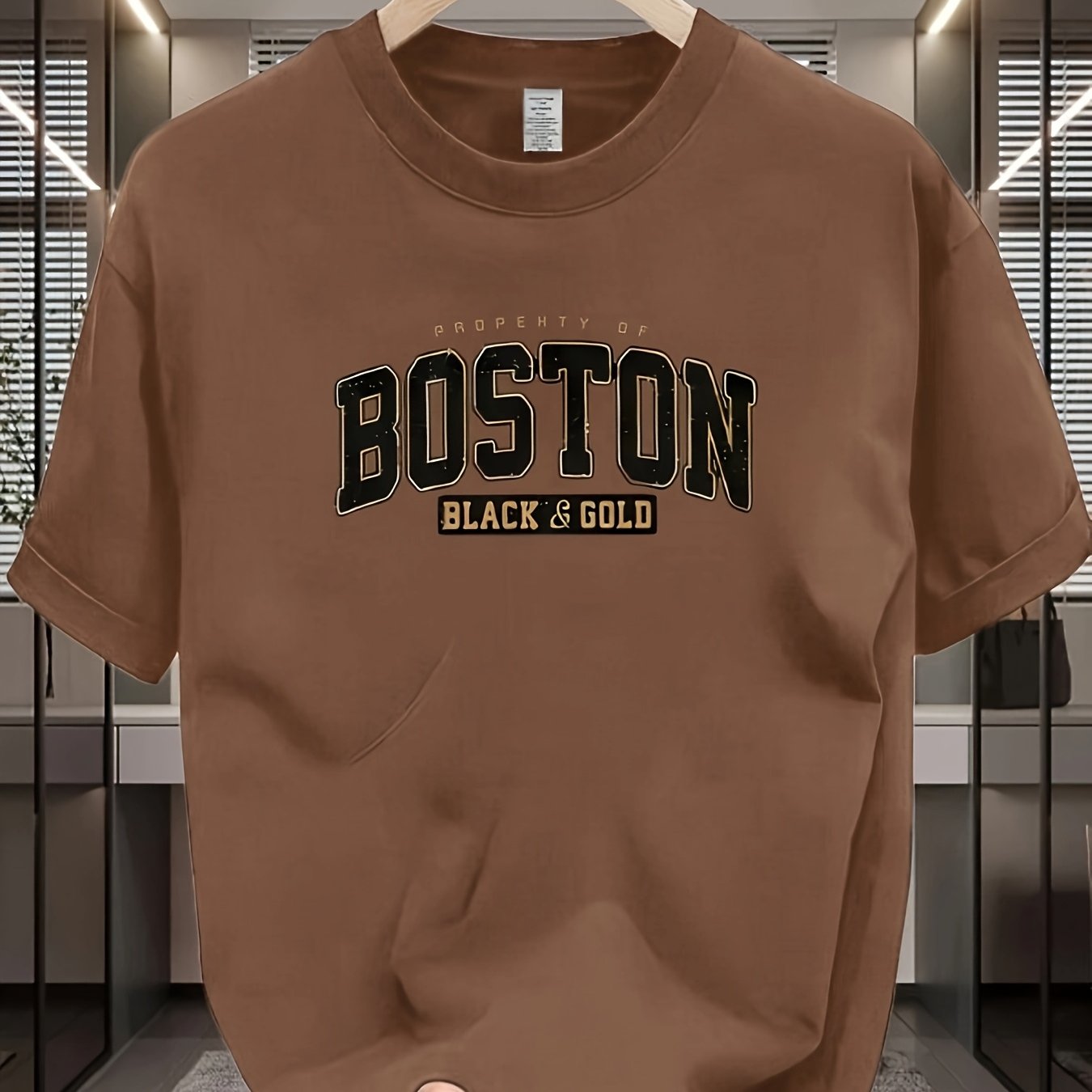 Men's casual cotton t-shirt made with 100% cotton fabric and a crew neck design. Features short sleeves, slight stretch knit fabric, and solid color. Offers all-season comfort and a regular