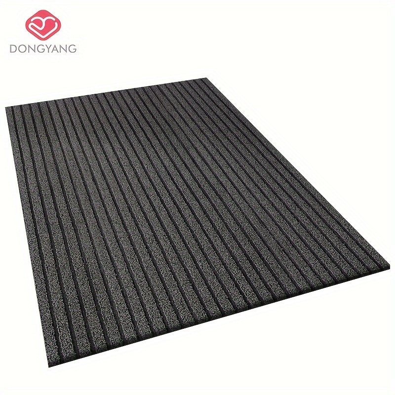 This durable and dust-resistant floor mat features a striped design, making it a stylish addition to any outdoor entrance or front porch. The waterproof and non-slip material ensures safety, while the mat's durability and easy-to-clean qualities make it