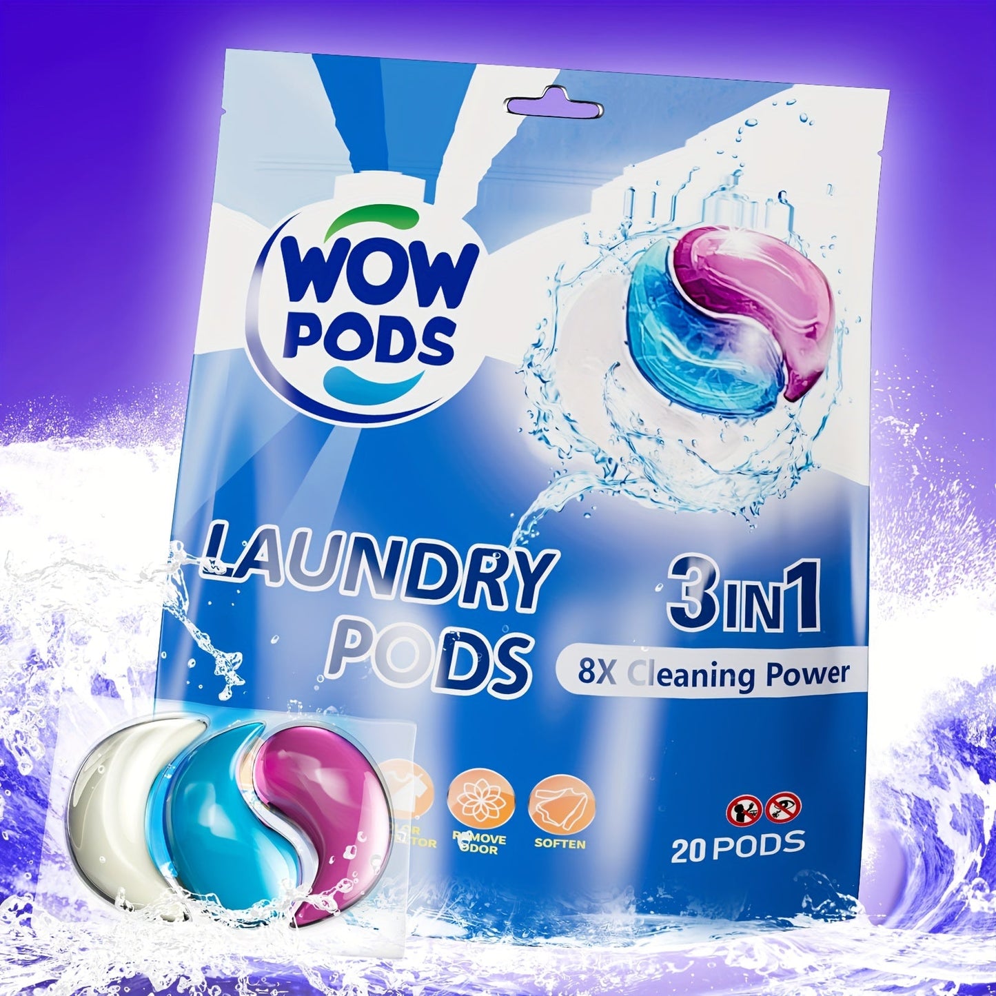 Nucleation Laundry Pods: 20 Pods for Soft and Comfortable Clothing. Removes Tough Stains and Odors, providing Powerful Washing Action. Leaves Clothes Fresh and Clean with Long-lasting Freshness and a Romantic Paris fragrance. Suitable for all Washing