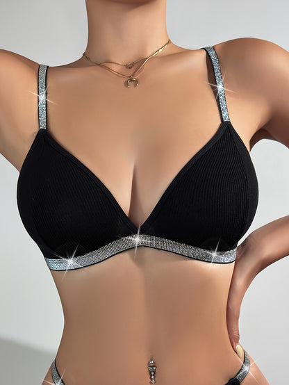 Steel ring-free sexy underwear bra for women.