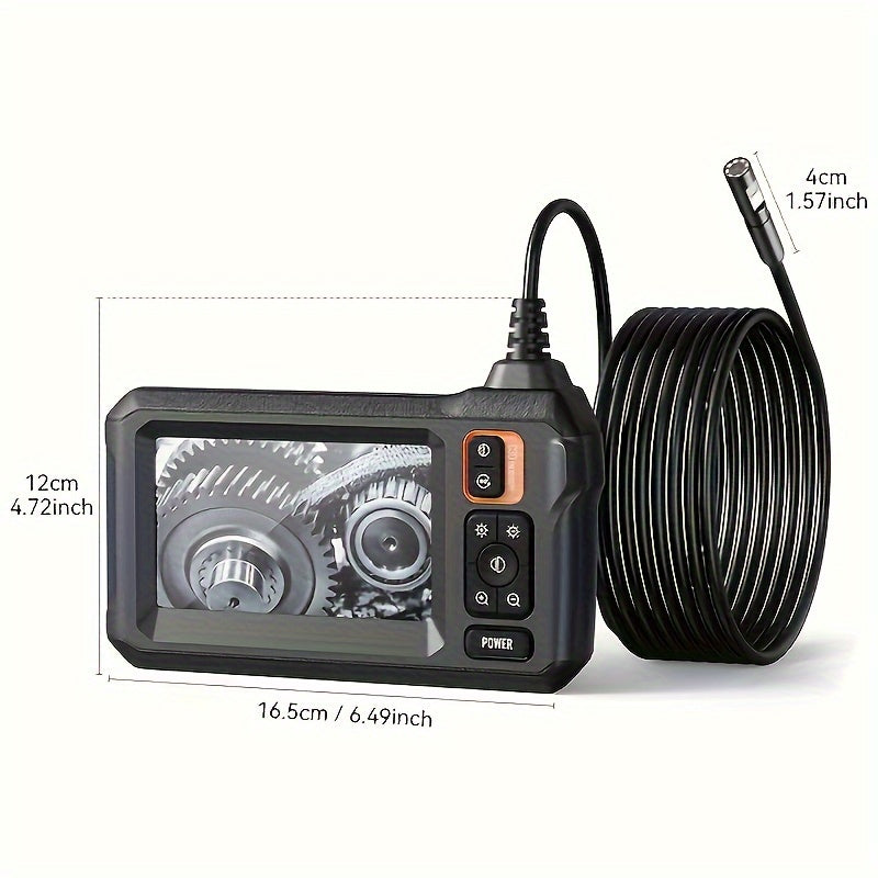 4.3" IPS LCD Industrial Endoscope with 8mm Single/Dual lens camera for auto repair, plumbing, and house auxiliary.