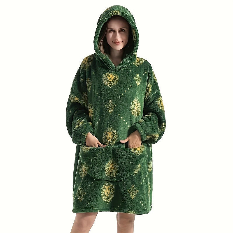 Hooded Lazy Blanket Sweatshirt: Stay Cozy Indoors or Outdoors with this Wearable Fleece Robe