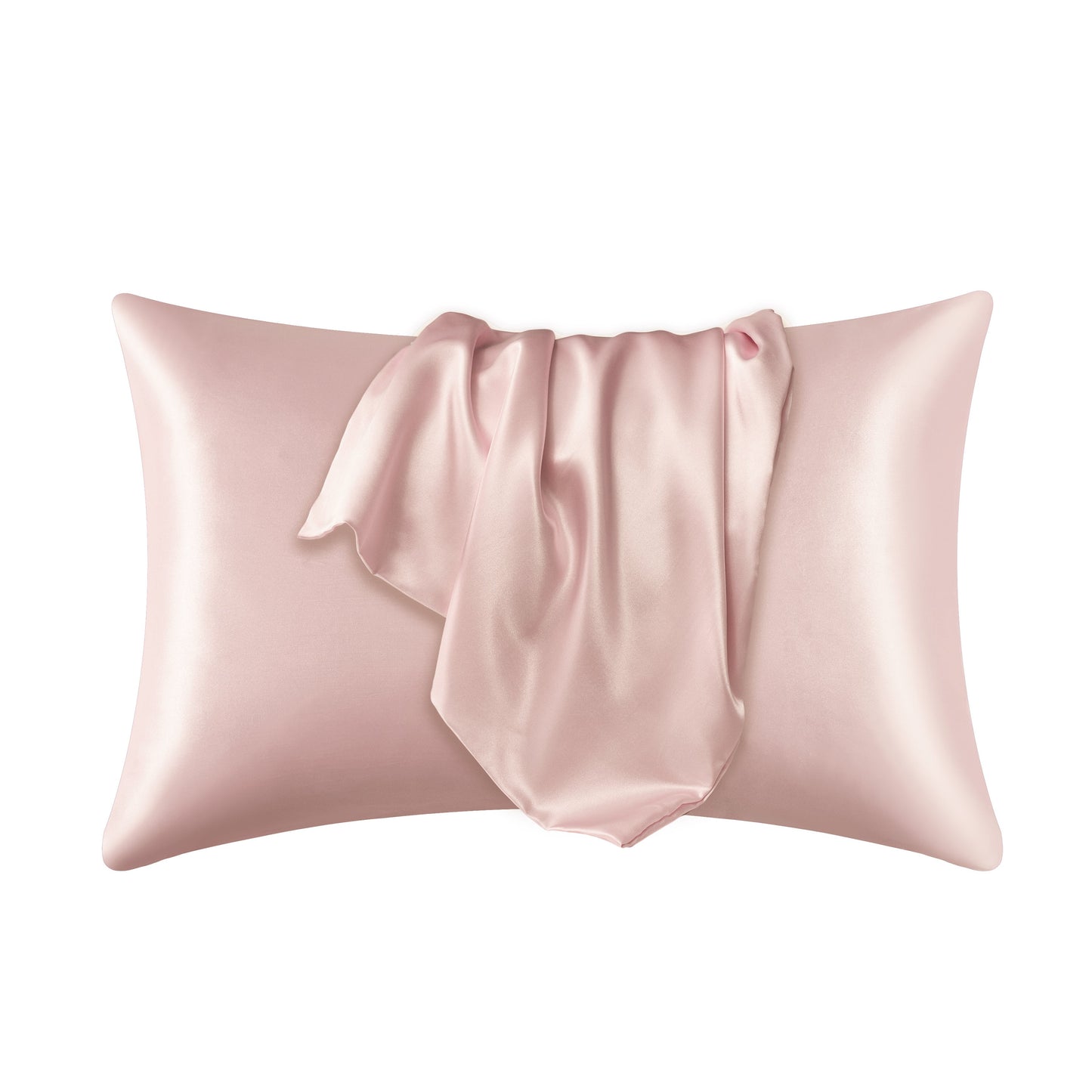 1 set of Satin Pillow Cases in a Solid Color, made with Silky Soft and Breathable material. These Pillowcases feature an Envelope Closure for a smooth and luxurious feel. Perfect for use in the Living Room, Bedroom, or Hotel, these Pillow Covers do not