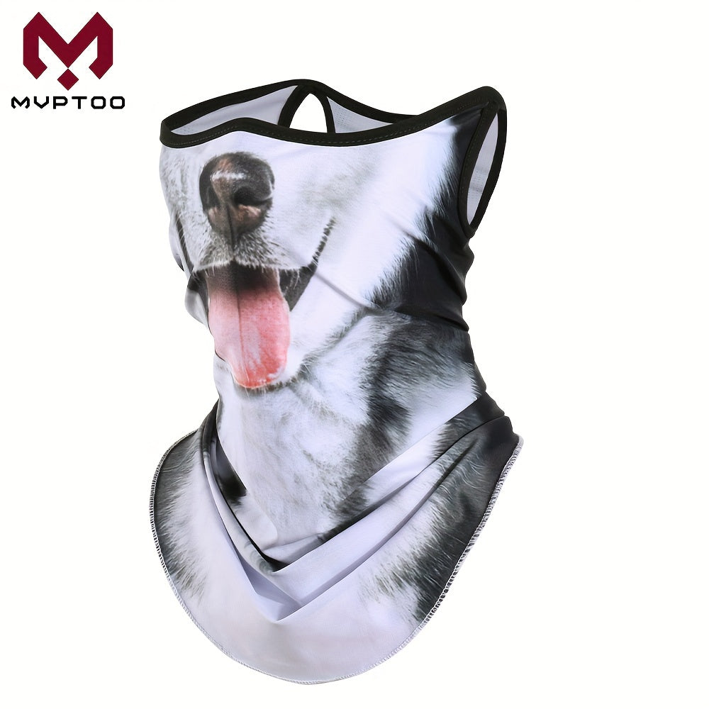 Stay warm and stylish with the MVPTOO 3D Printed Scarf featuring hanging ear loops and an animal print design. Ideal for cycling, motorcycling, and outdoor activities, this versatile accessory can be worn as a balaclava, full face mask, or neck warmer.