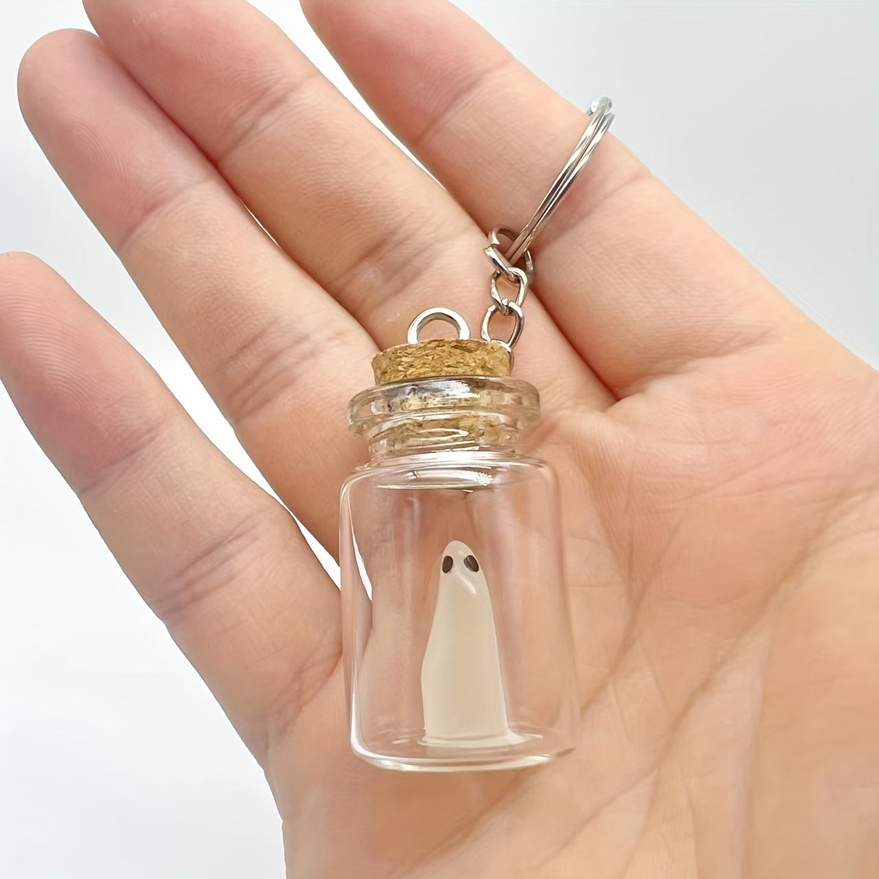 Luminous Ghost Keychain for Men - Perfect for Halloween and Christmas! Give the gift of a friendly ghost with this gothic and alternative keychain. Adopt your very own cute ghost today. Great for stocking stuffers!