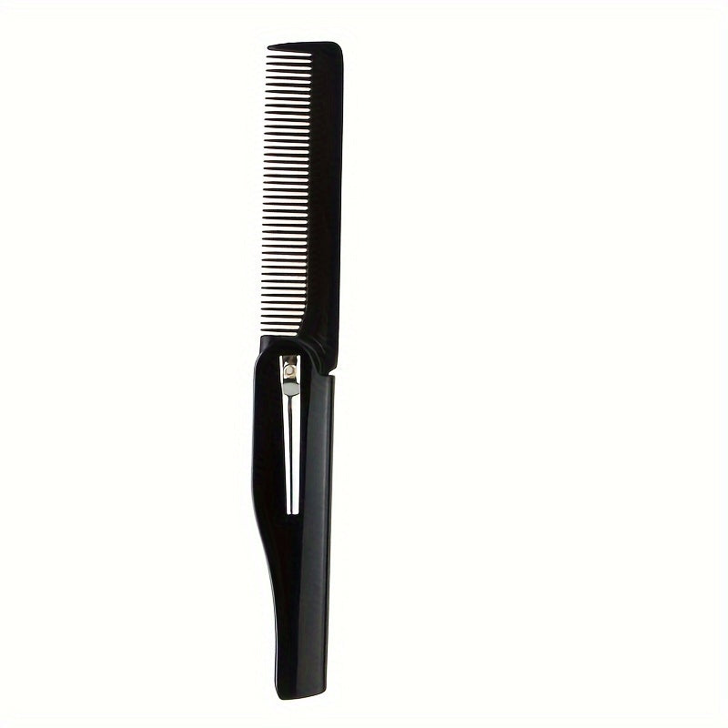 Stainless steel handle folding comb for all hair types.