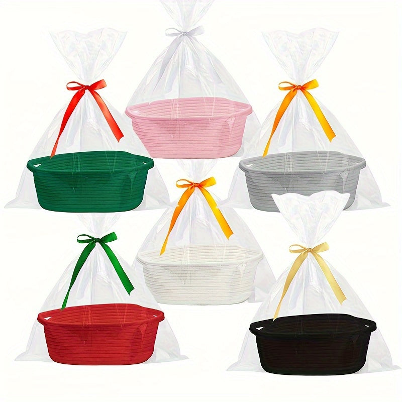 Small Woven Basket with Gift Bag and Ribbon, Ideal for Gift Giving or Storage, Reliable and Long-Lasting Design for Small Items