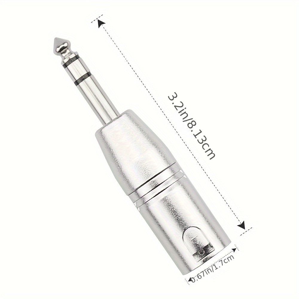 TRS to XLRM Adapter for microphones, made with metallic construction