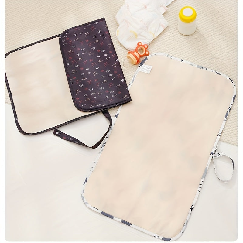 Lightweight and waterproof, this foldable diaper changing pad is perfect for traveling with your little one. Stay prepared for on-the-go diaper changes with this portable and compact changing mat.