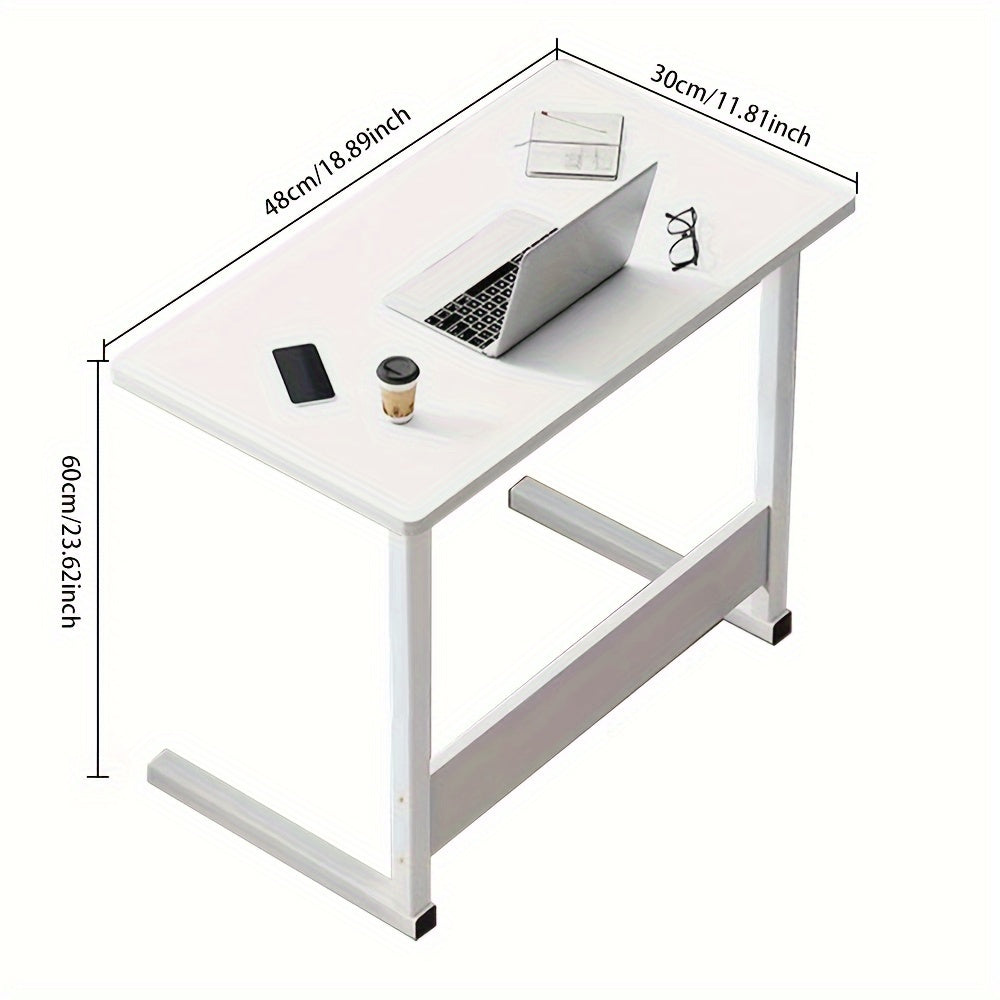 Портативная белая деревянная подставка для ноутбука - компактный, прочный стол для домашнего офиса и спальни, экономит место