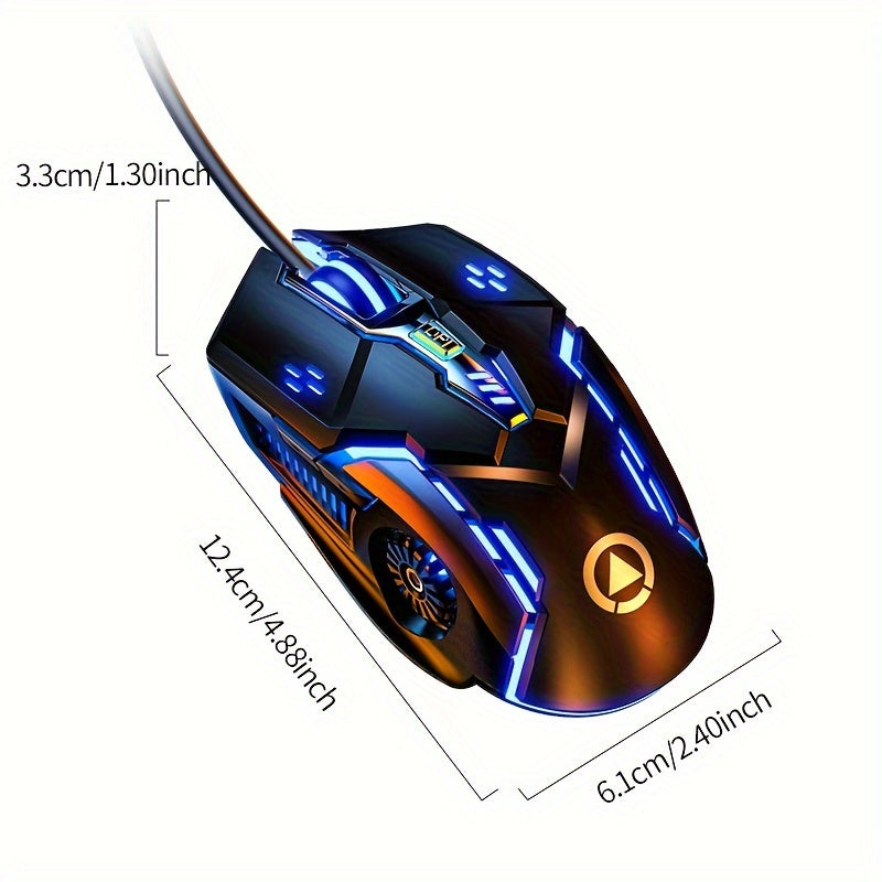 Silent silver mechanical gaming mouse suitable for both desktop and laptop use.