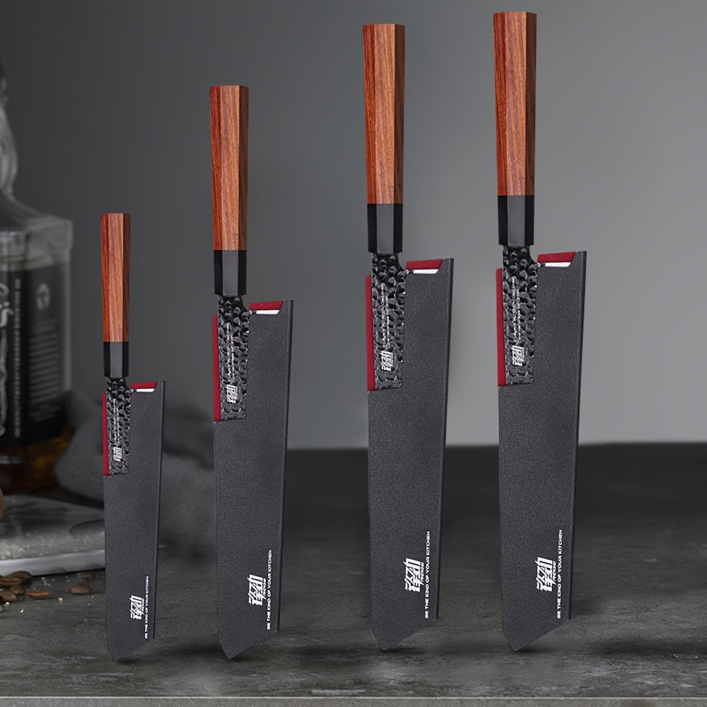 Discover the FINDKING Brand 4-12 Piece Knife Edge Guard Set in a Universal Black PP Plastic Sheath. This Non-Toxic knife protector ensures safe and convenient storage for your Chef Kitchen Knives.