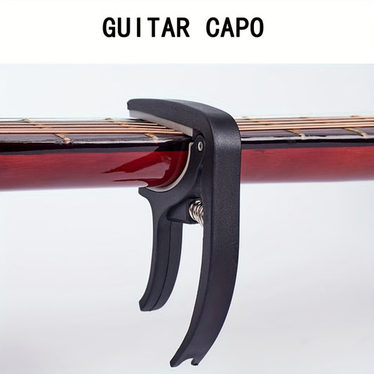 Quick change guitar capo clip for acoustic, classic, electric guitars, and ukulele. Universal adjustable clip.