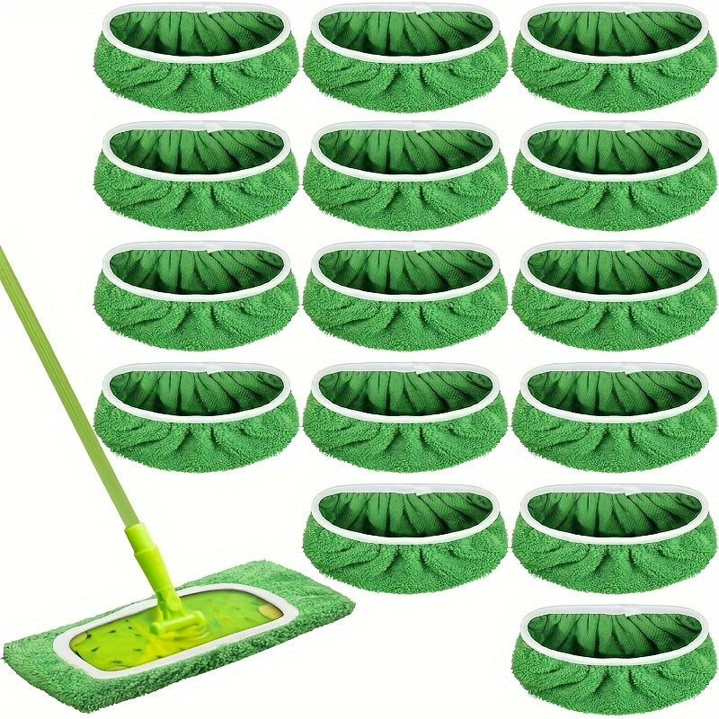 Reusable mop replacement pads available in sets of 2, 4, or 8. These flat floor mop cloths are washable and durable with high dirt and water absorption for both wet and dry use. Easy to clean and perfect for all your cleaning needs this holiday season.