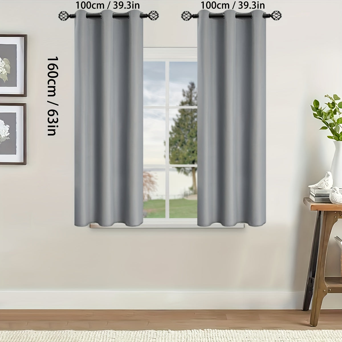 Two-Pack of Modern Blackout Curtain Panels: Keep out the sun with these thermal insulated curtains featuring a twill weave, grommet top design. Made of 100% polyester, these un-corded panels are perfect for the living room, bedroom, or any other room in