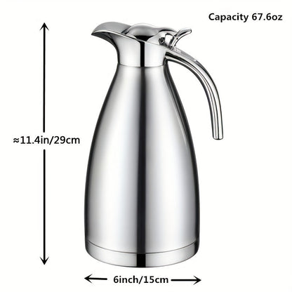 Enjoy the convenience of our 24-hour vacuum-insulated coffee pot made with durable 304 stainless steel. Keep your drinks hot or cold for hours with ease!