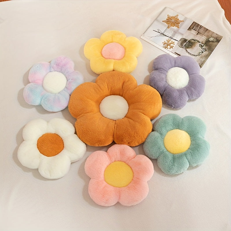 1 flower-shaped pillow for cute and comfy room decor, sofas, beds, cars, and lounging.