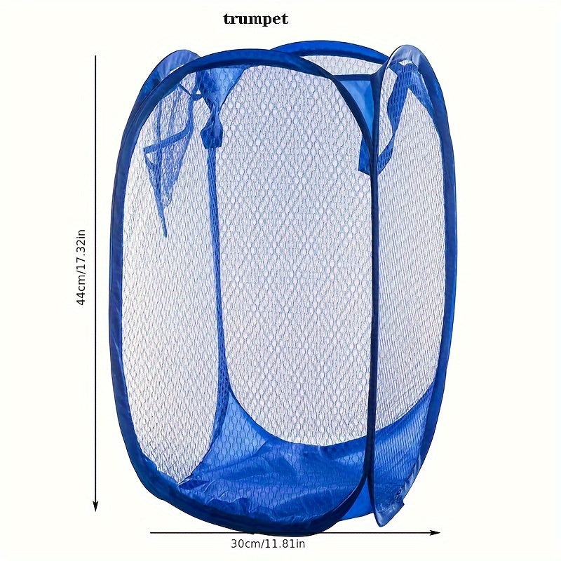 Collapsible Pop-up Mesh Laundry Basket for Portable Clothes Washing - Conveniently Stores Dirty Clothes, Socks, Underwear, Toys, and More