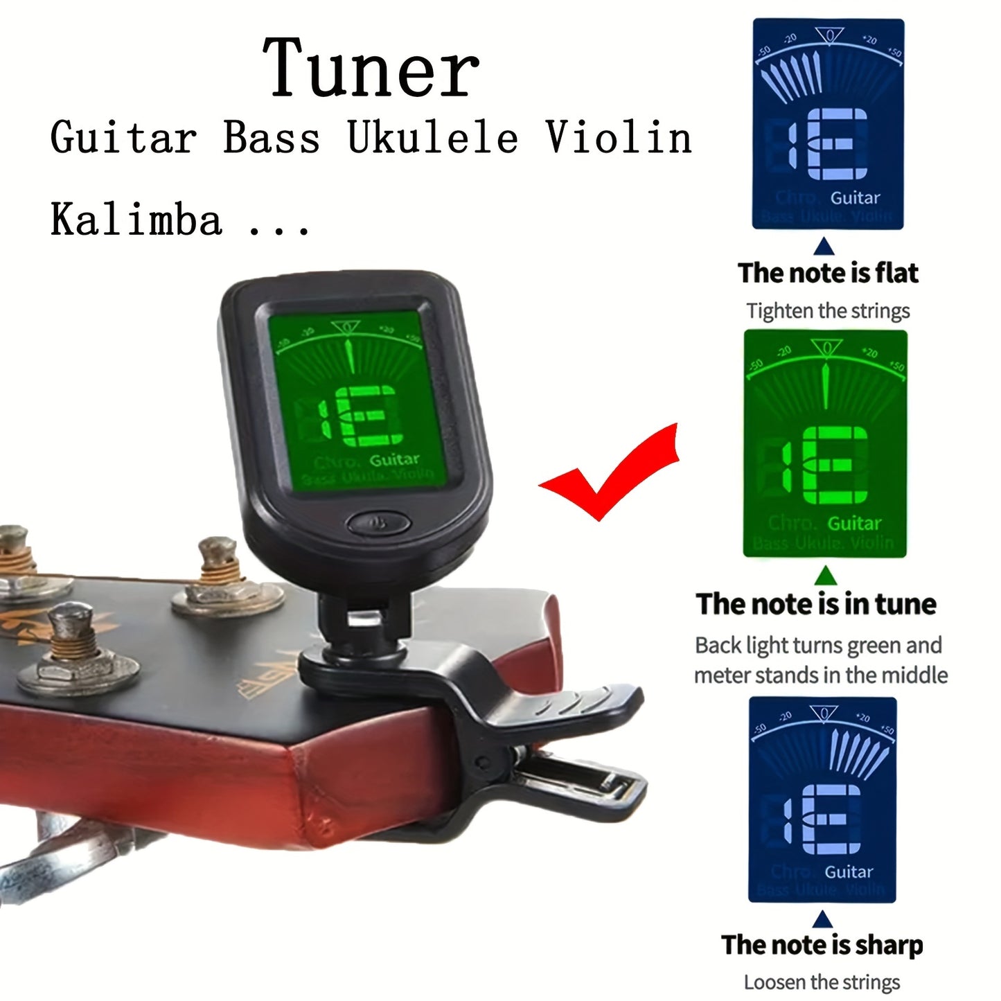 Multi-Instrument Tuner with Equal Temperaments