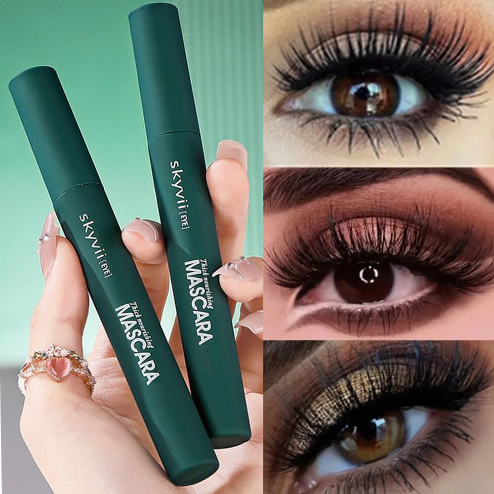 Skyviiim Ultra-Black Mascara: Small brush, volumizing, lengthening, waterproof formula for fuller lashes. Skyviiim Brand.