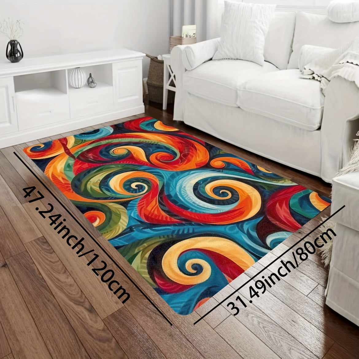 Soft and thick abstract three-dimensional line kitchen floor mat with a thickness of 8mm. Can be used in the living room, bedroom, and indoor doors. This machine-washable entrance carpet is a decorative addition to any space. Ideal for kitchen use.