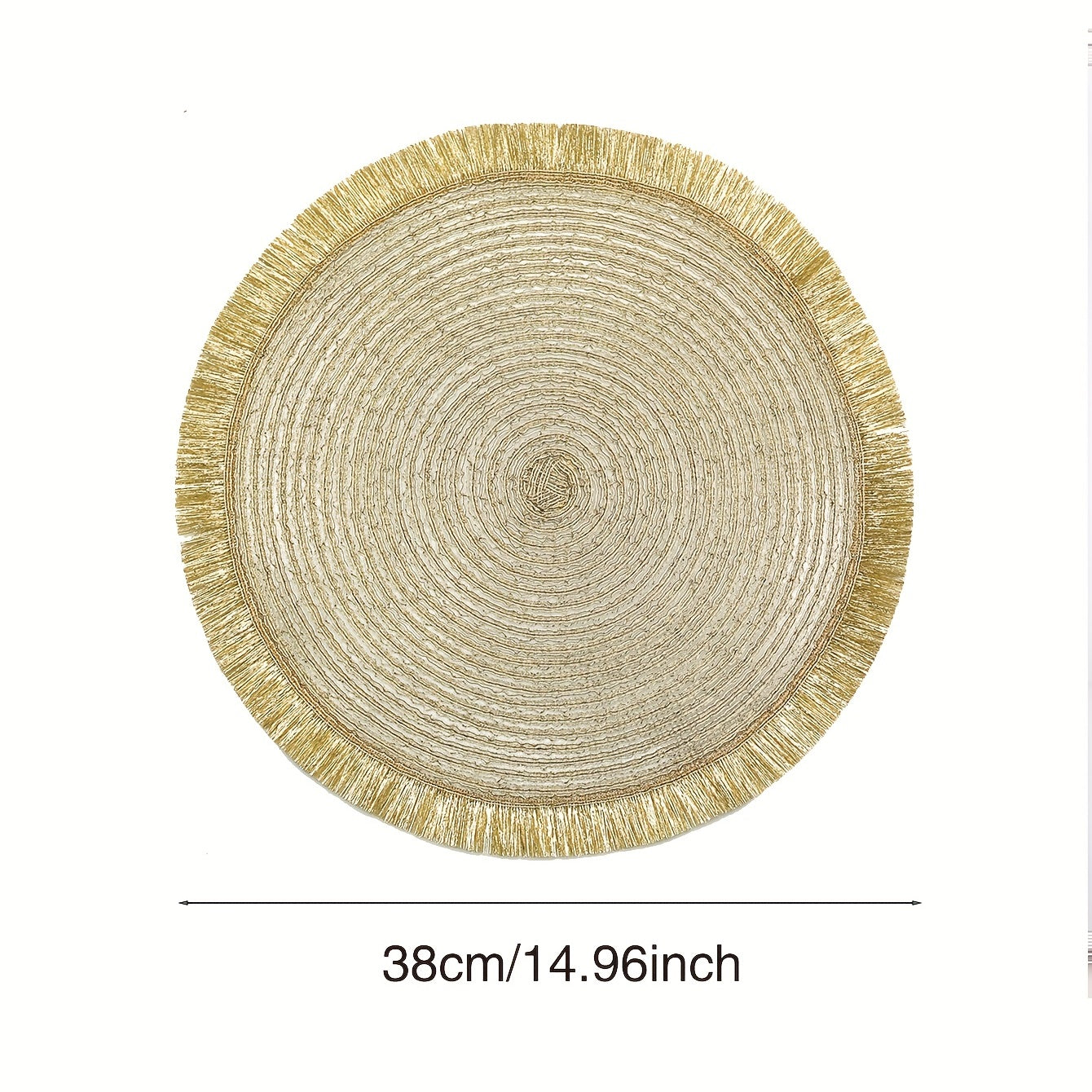 Insulated placemats with gold tassels, ideal for various occasions and easy to clean and use.