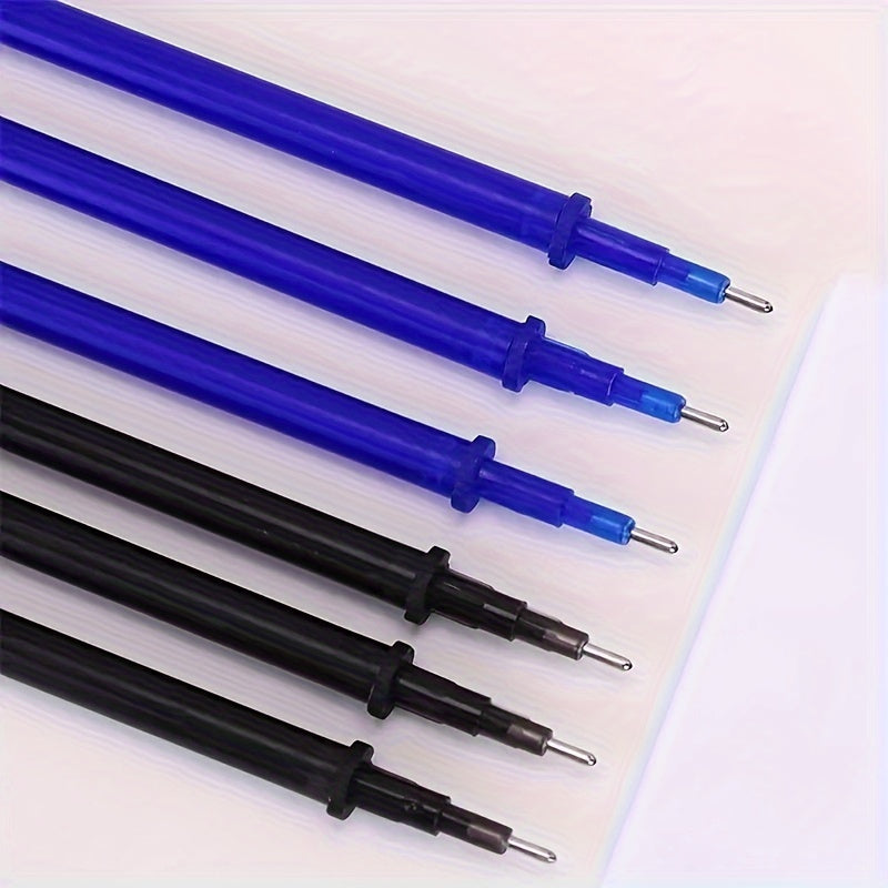 13-piece set of Black/Blue Ink Erasable Gel Pens with 0.5mm tip for office and school use.